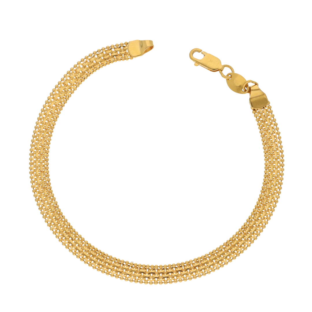 Gold Iris Design Bracelet 21KT - FKJBRL21K9054