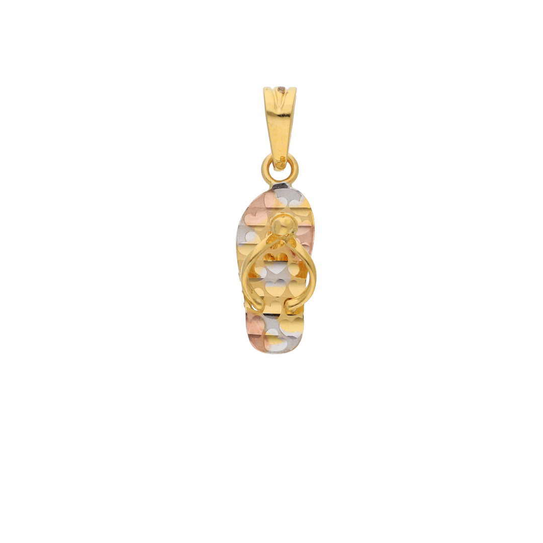Gold Flip-Flop Shaped Pendant 21KT - FKJPND21KM9611