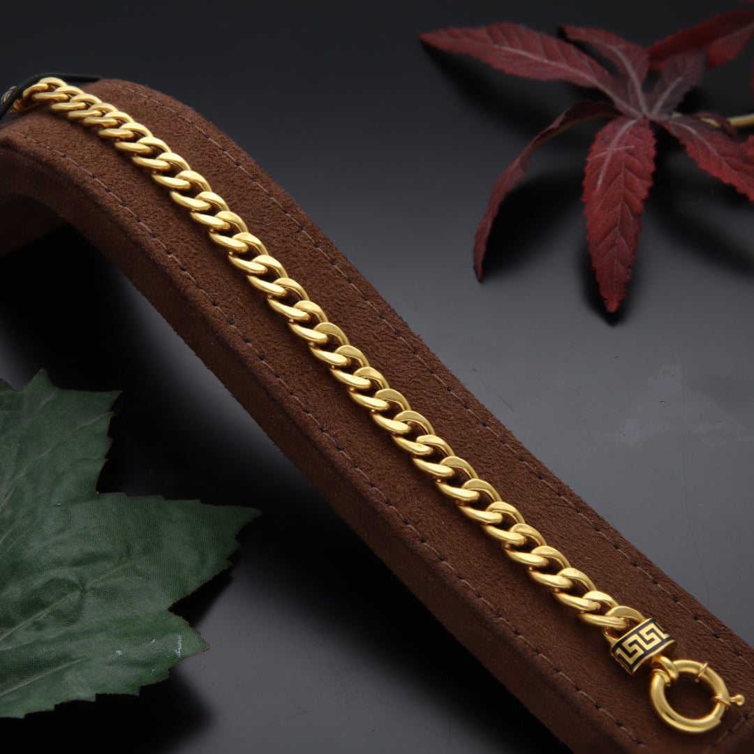 Gold Curb Bracelet 21KT - FKJBRL21KM10100