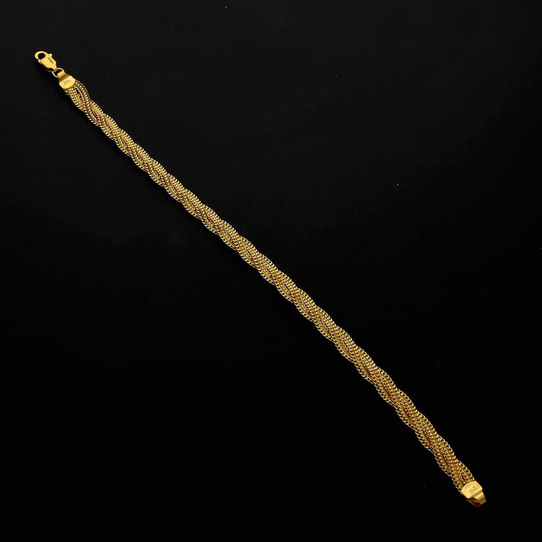Gold Twisted Bracelet 21KT - FKJBRL21KM10250