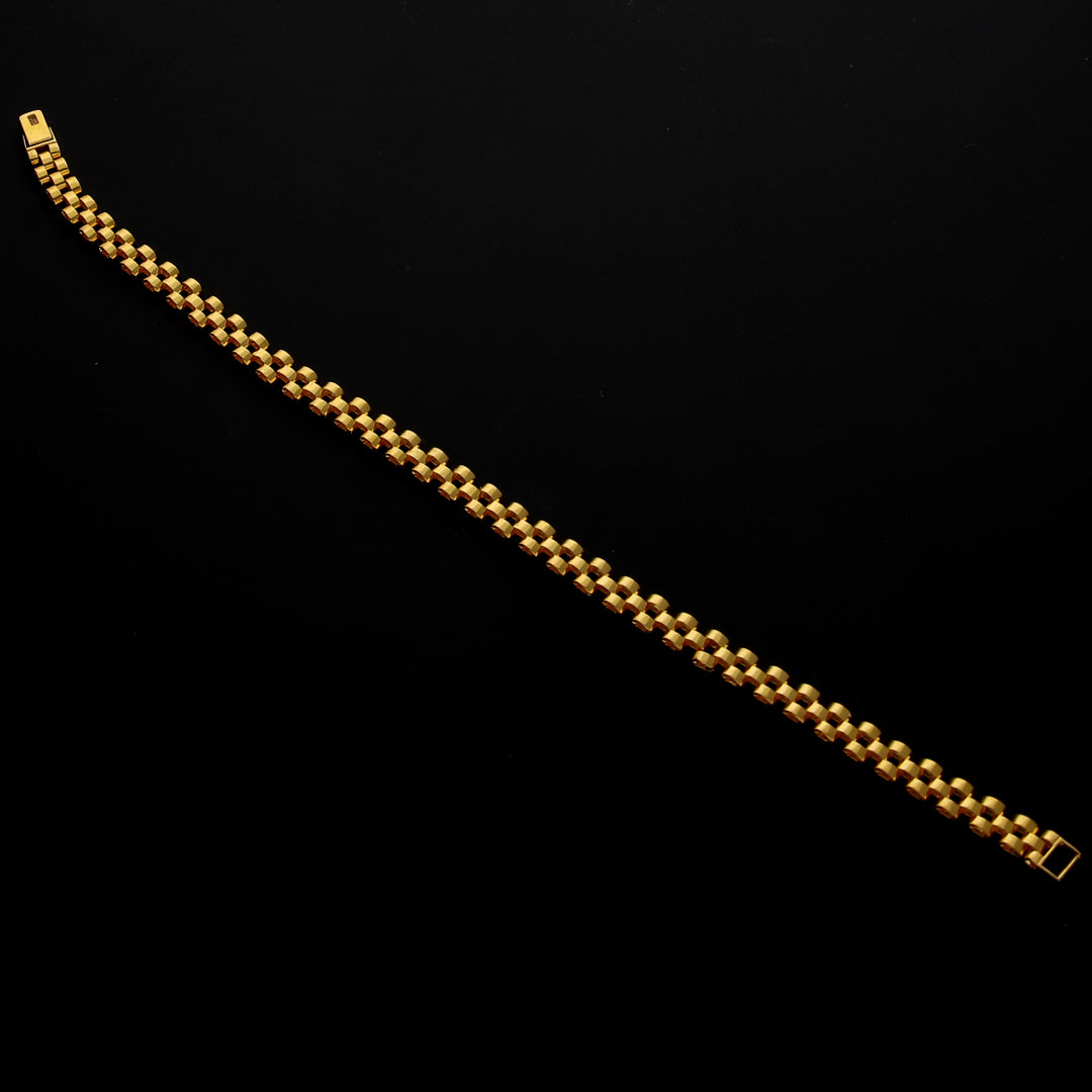 Gold Strap Link Bracelet 21KT - FKJBRL21KM10268