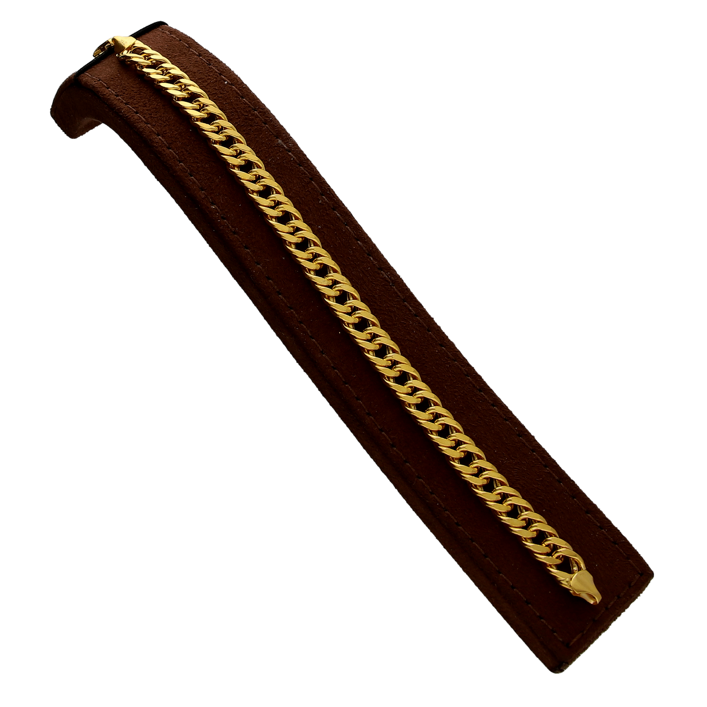 Gold Bold Cuban Link Bracelet 21KT - FKJBRL21KM10244