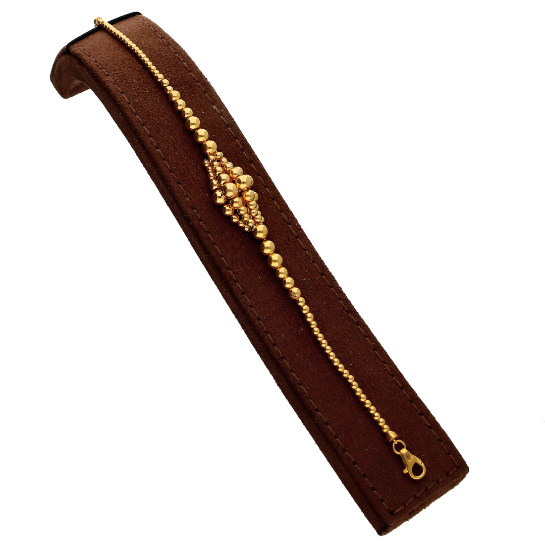 Gold Stylish Cluster beads Bracelet 21KT - FKJBRL21KM10287