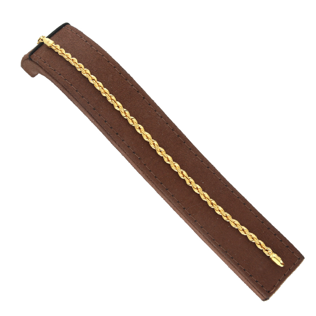 Gold Twisted Rope Bracelet 21KT - FKJBRL21KM11848