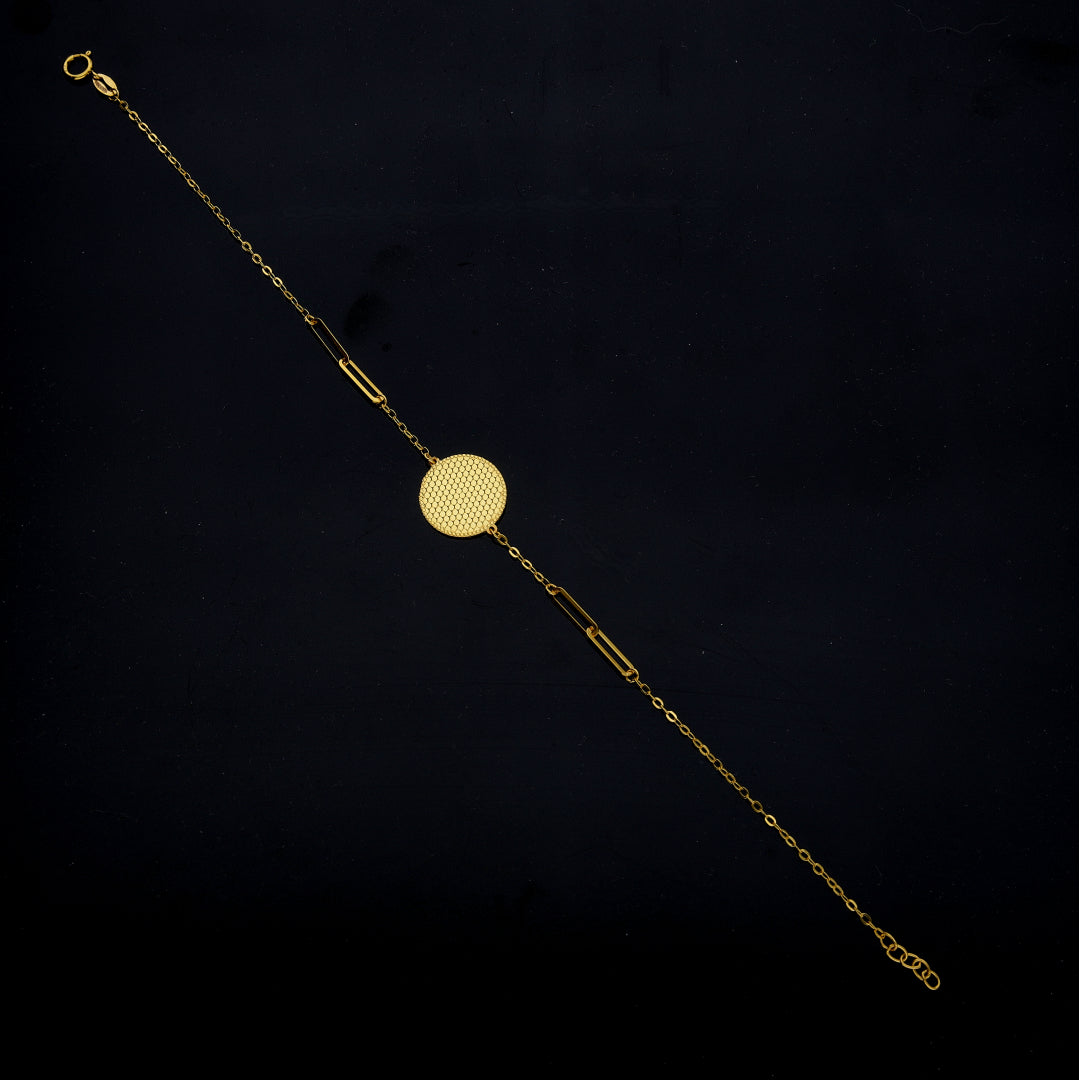 <tc>سوار بتصميم عملة ذهبية عيار 21 قيراط - FKJBRL21KM12131</tc>