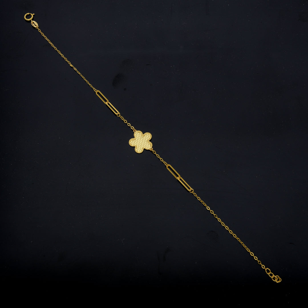 <tc>سوار ذهبي عيار ٢١ بتصميم زهرة – FKJBRL21KM12134</tc>
