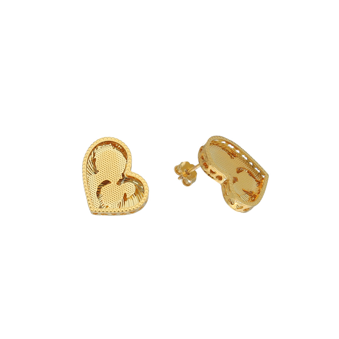 Gold Mother & Daughter Earrings 21KT - FKJERN21KM11871