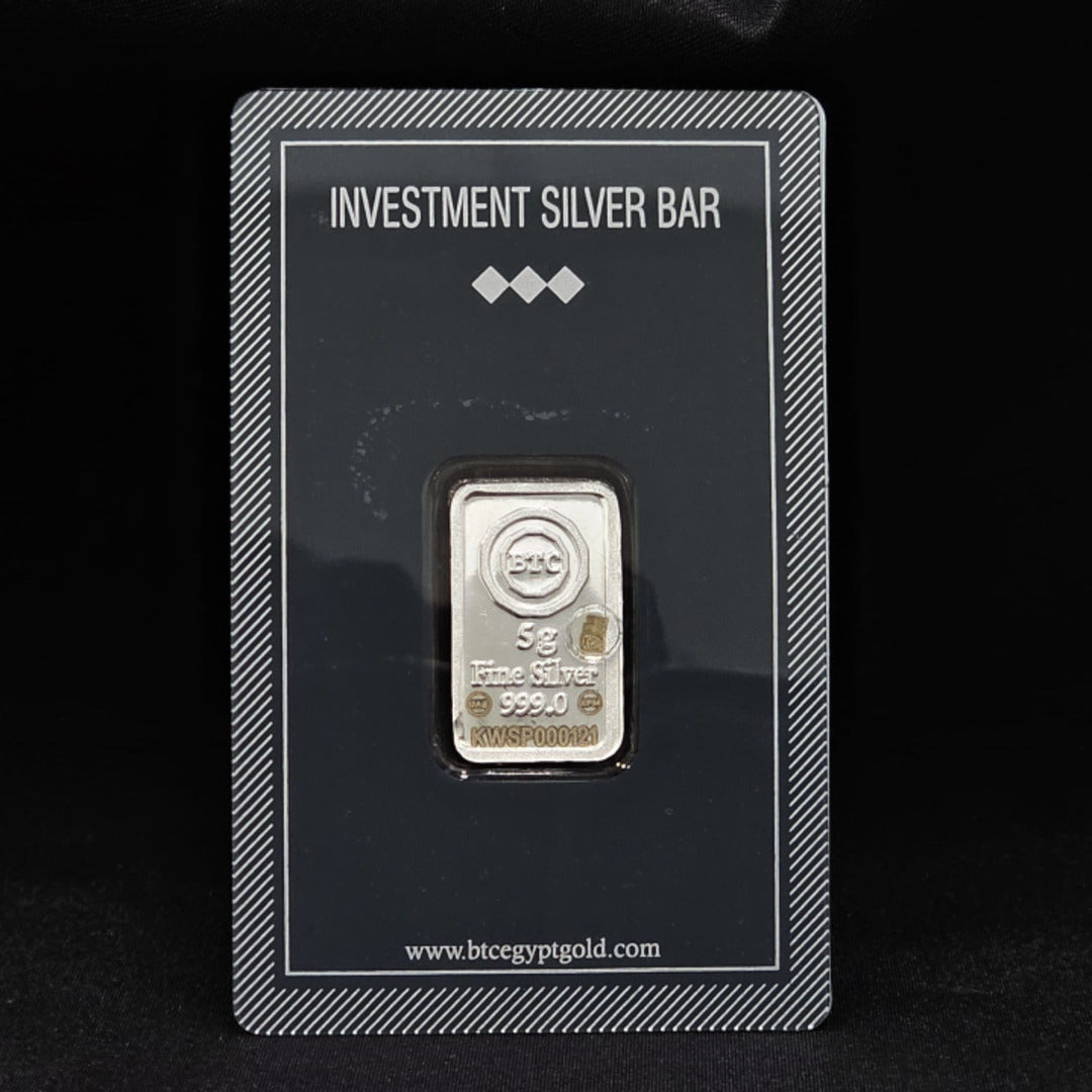 BTC 5 Grams Silver Bar in 999 Silver – FKJGBRSL6631