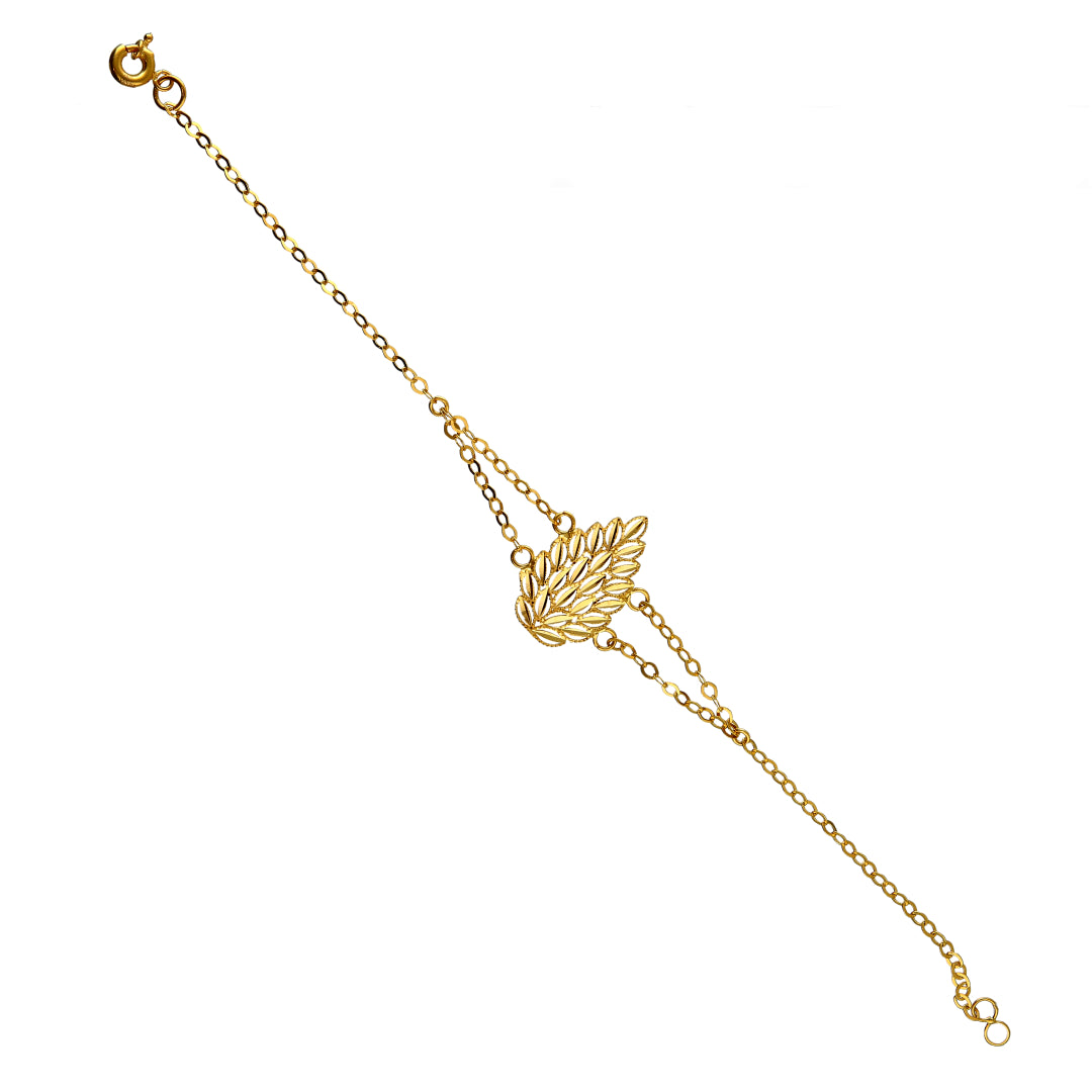Gold Leaf Design Bracelet 21KT - FKJBRL21KM10163