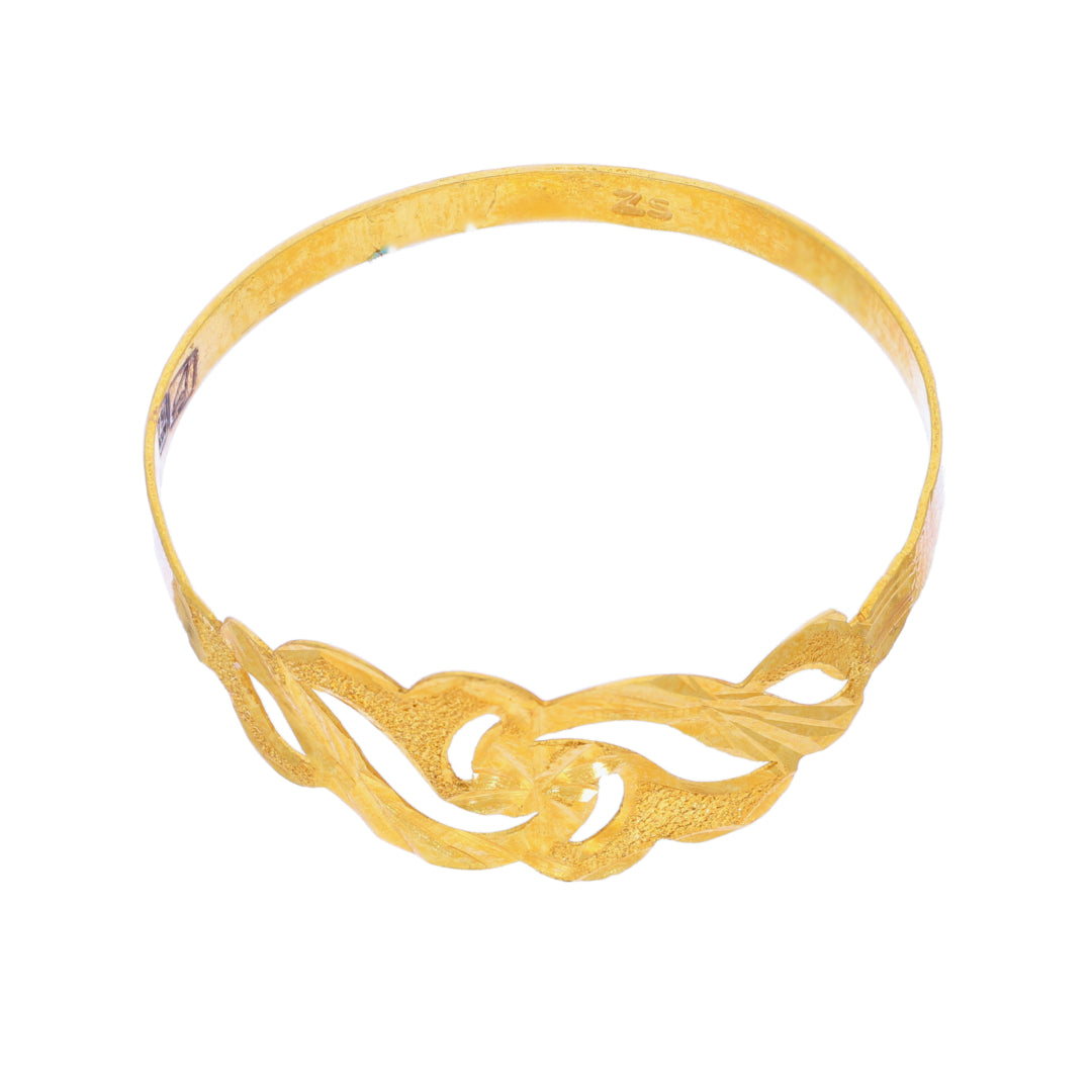 Gold Intricate Cutout Design Ring 18KT - FKJRN18K10313