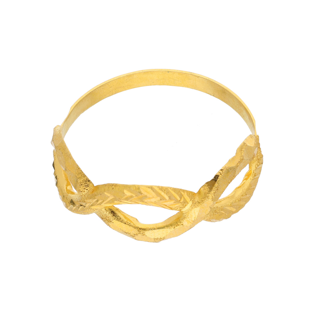 Gold Leaf Weave Ring 18KT - FKJRN18K10317