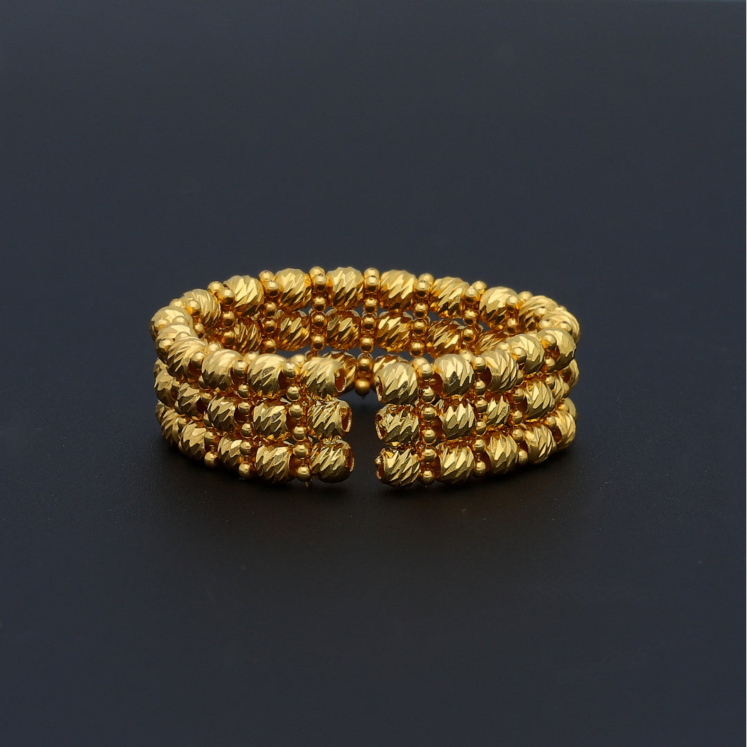 Gold Beaded Ring 21KT - FKJRN21KM10411