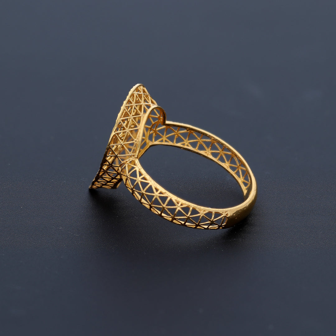 Gold Turkish Design Ring 21KT - FKJRN21KM10448