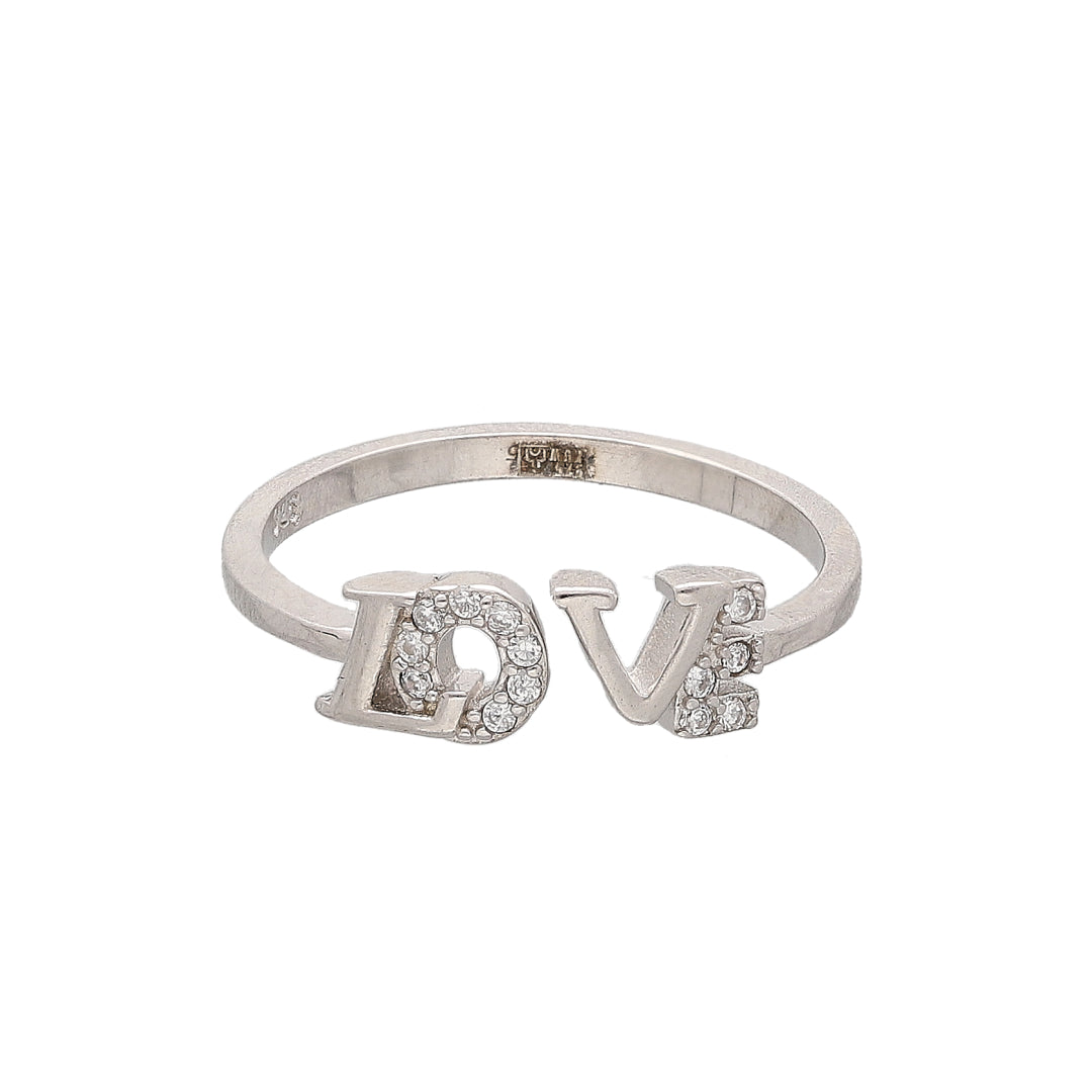 Sterling Silver 925 Open Love Ring - FKJRNSL10709