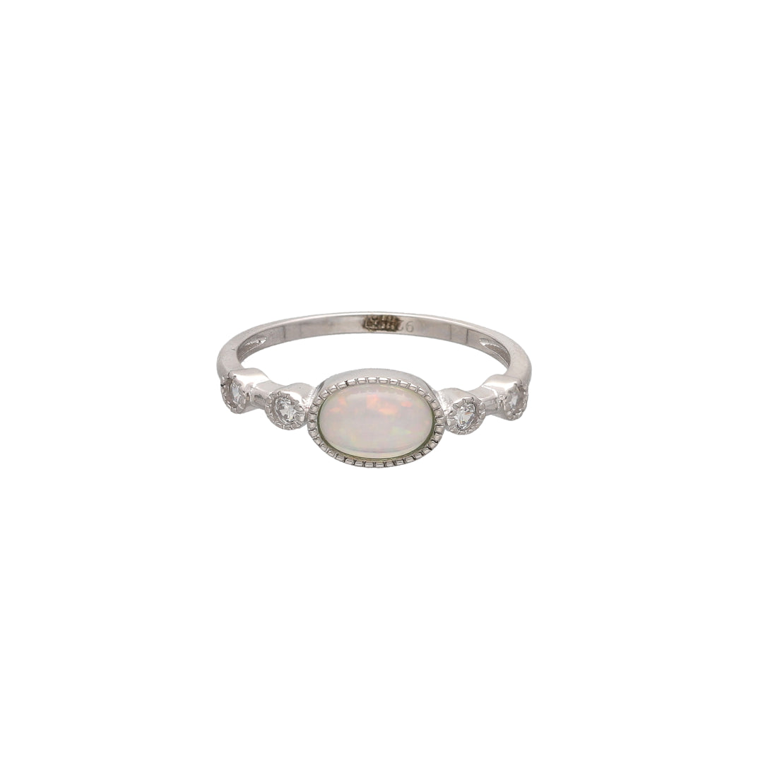 Sterling Silver 925 Moonstone Ring - FKJRNSL10790