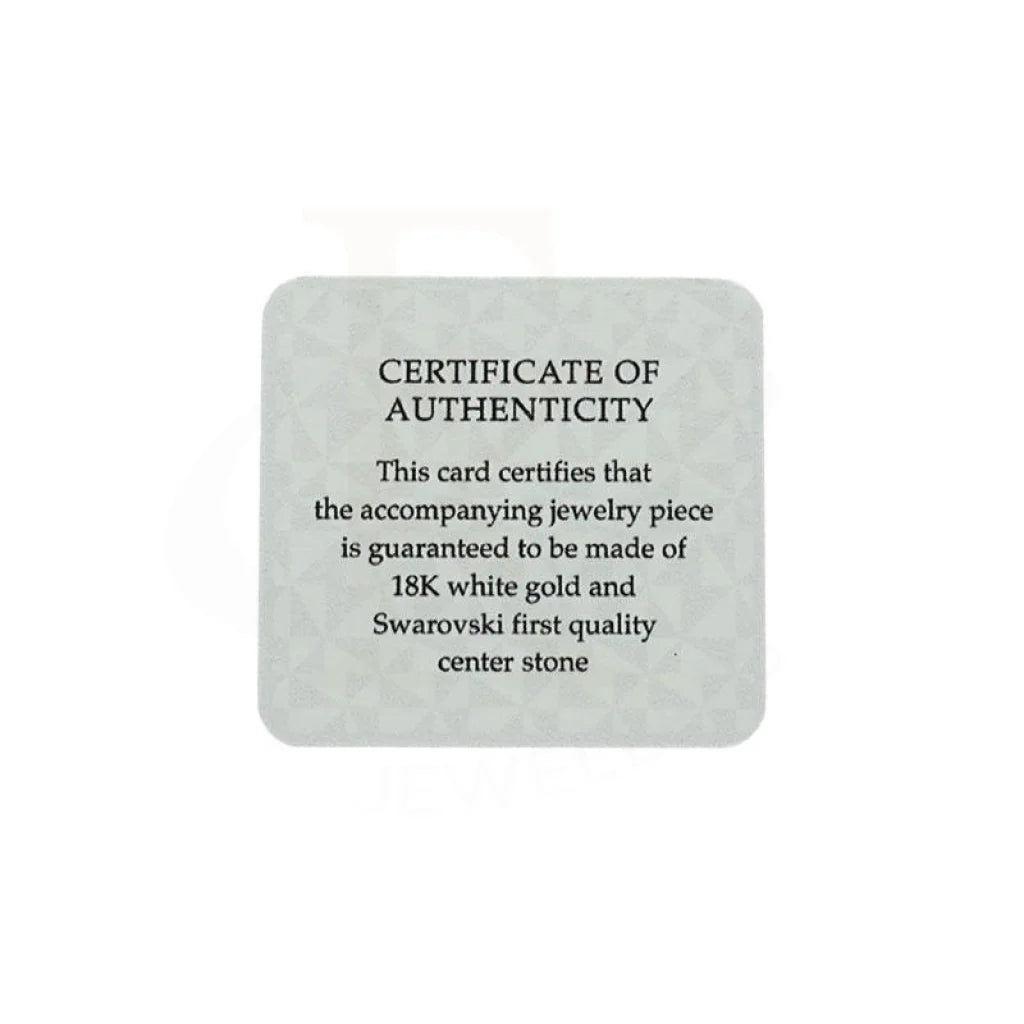 Dancing Stone Swarovksi Zirconia Heart Pendant Necklace In 18Kt White Gold - Fkjnkl1960 Necklaces