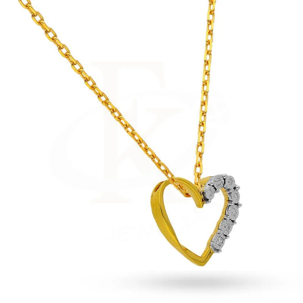 Diamond Necklace In Heart Shaped 18Kt Gold - Fkjnkl18K2007 Necklaces