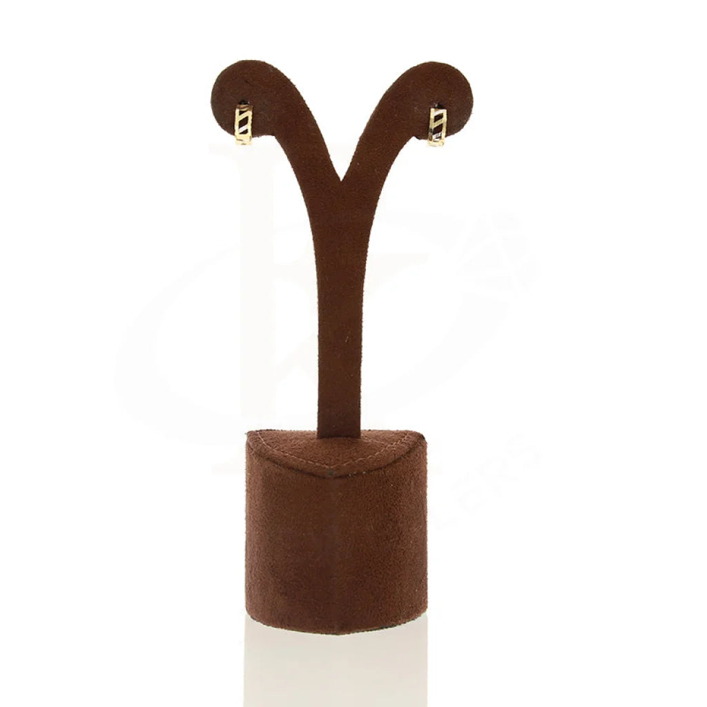 Dual Tone Gold Clip On Hoop Earrings 18Kt - Fkjern18K5514