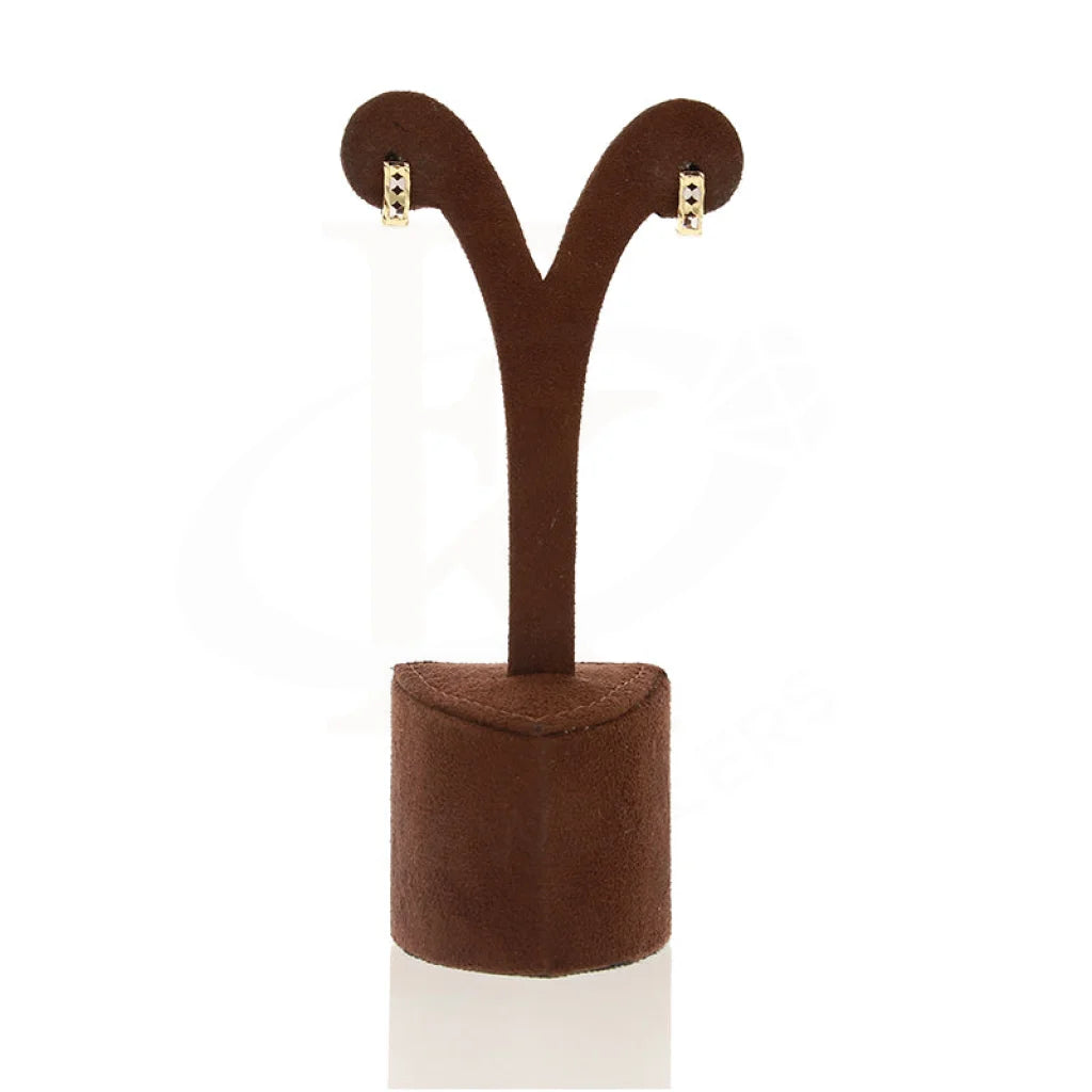 Dual Tone Gold Clip On Hoop Earrings 18Kt - Fkjern18K5518