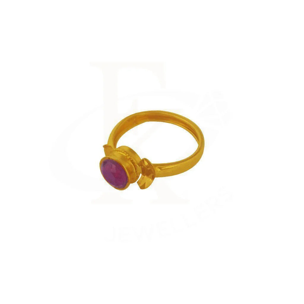 Gold Baby Solitaire Ring 22Kt - Fkjrn1897 Rings