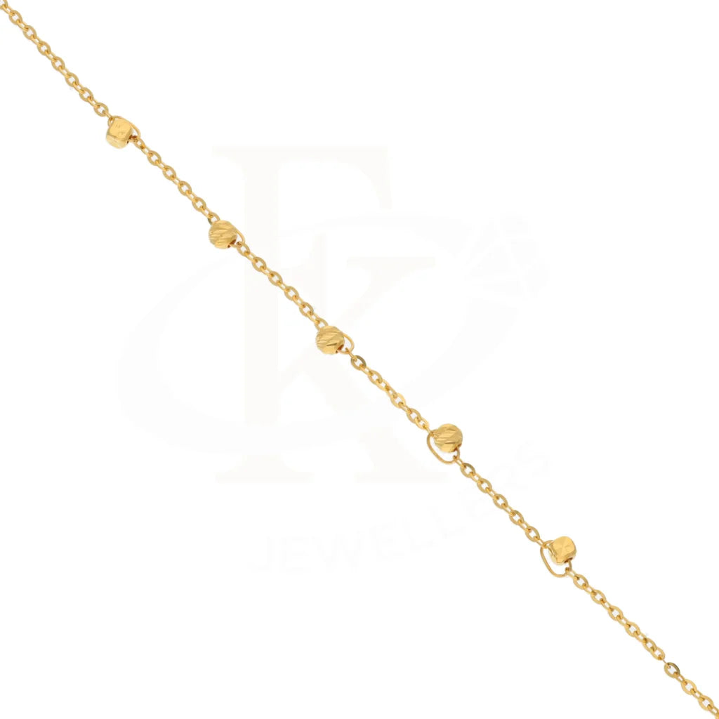 Gold Ball Bead Station Bracelet 21Kt - Fkjbrl21Km8366 Bracelets
