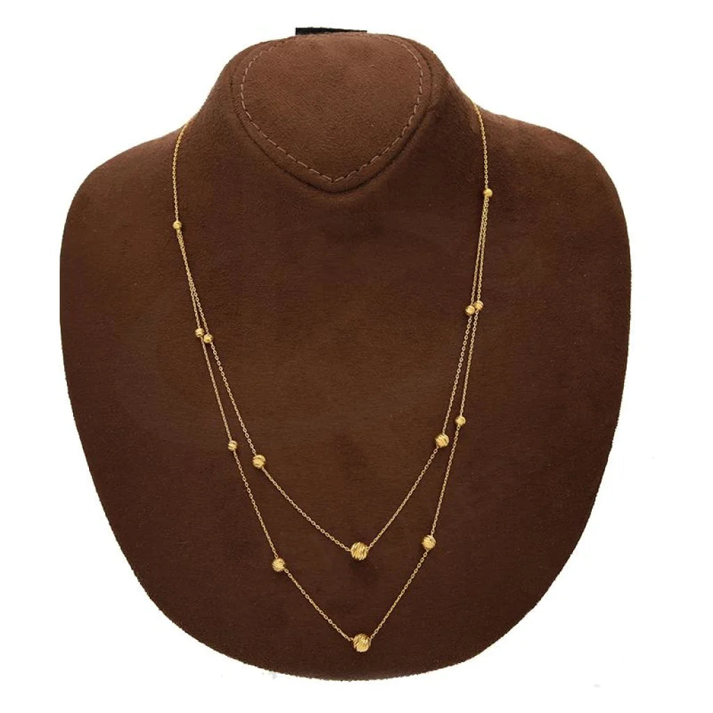 Gold Ball Necklace 21Kt - Fkjnkl21K2543 Necklaces