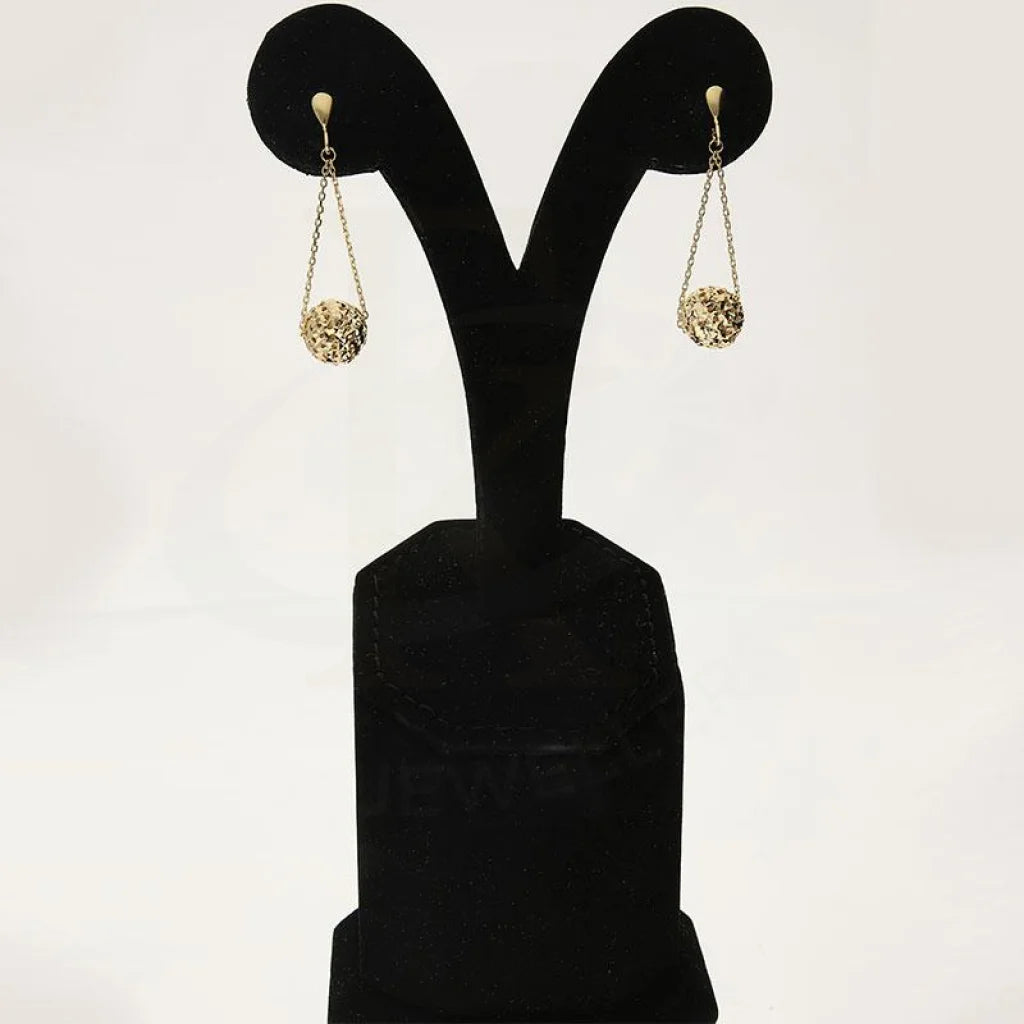 Gold Balls Shaped Drop Earrings 18Kt - Fkjern18K1841