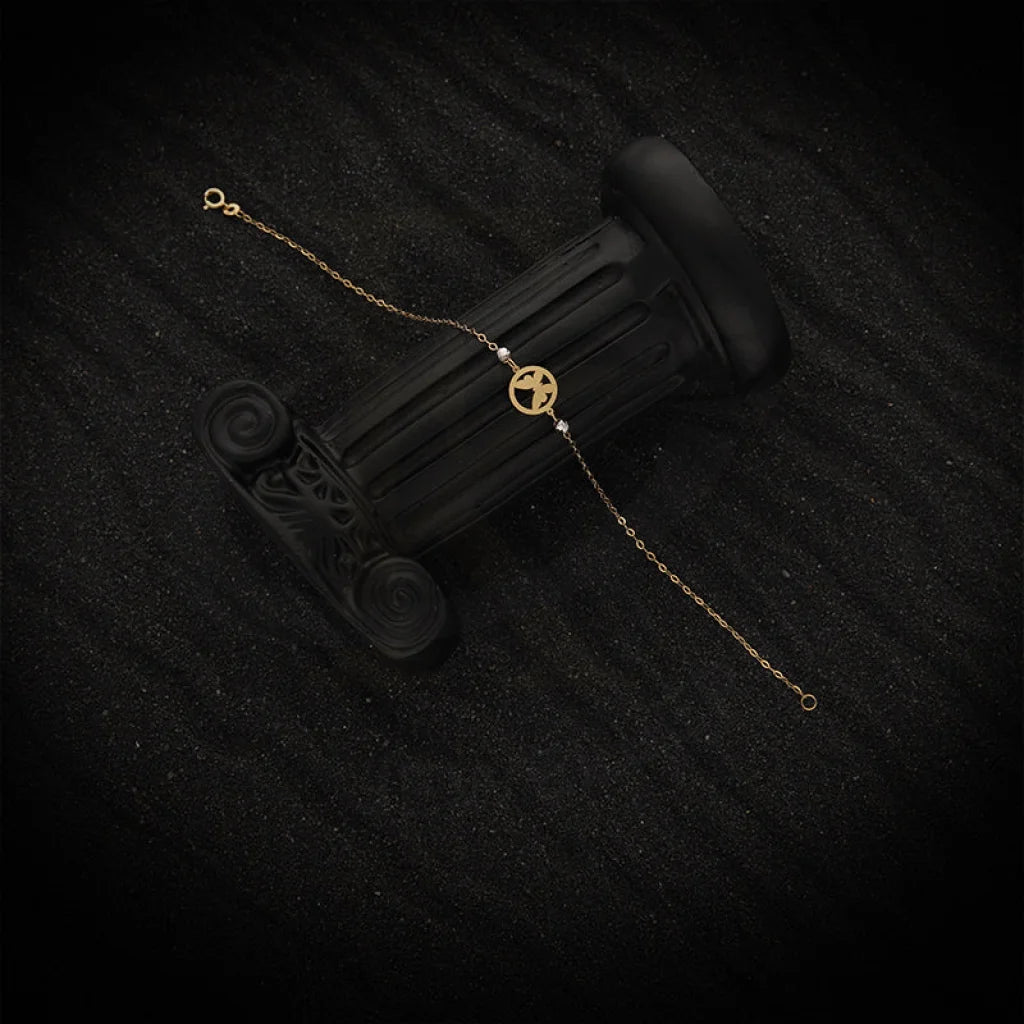 Gold Butterfly Shaped Bracelet 18Kt - Fkjbrl18Km5435 Bracelets