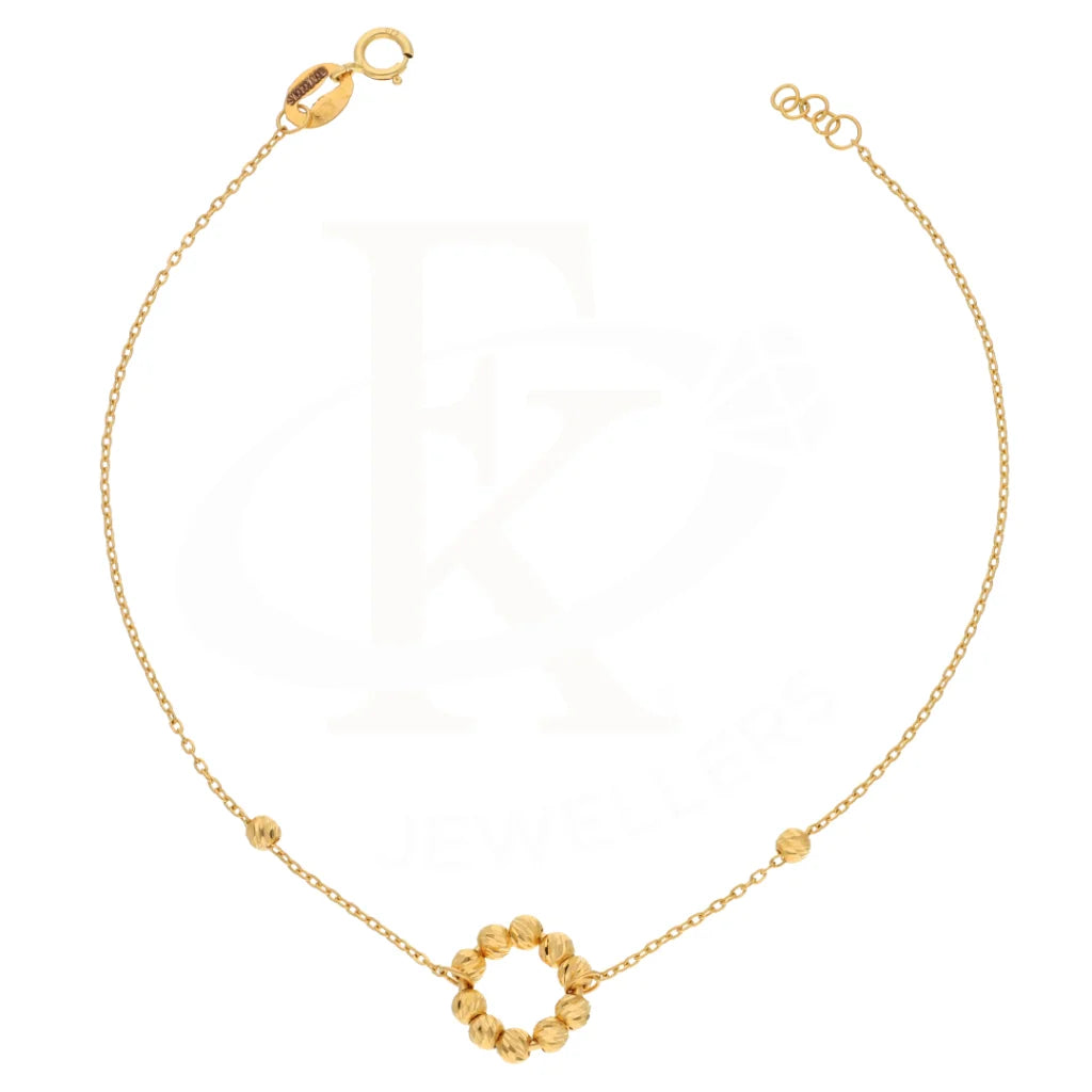 Gold Circle Frame Bracelet 21Kt - Fkjbrl21Km8363 Bracelets