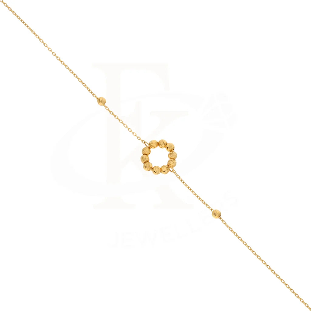 Gold Circle Frame Bracelet 21Kt - Fkjbrl21Km8363 Bracelets