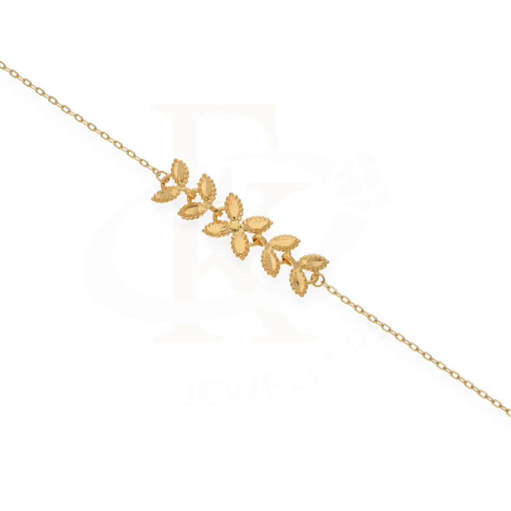 Gold Classy Oval Bracelet 21Kt - Fkjbrl21Km8200 Bracelets