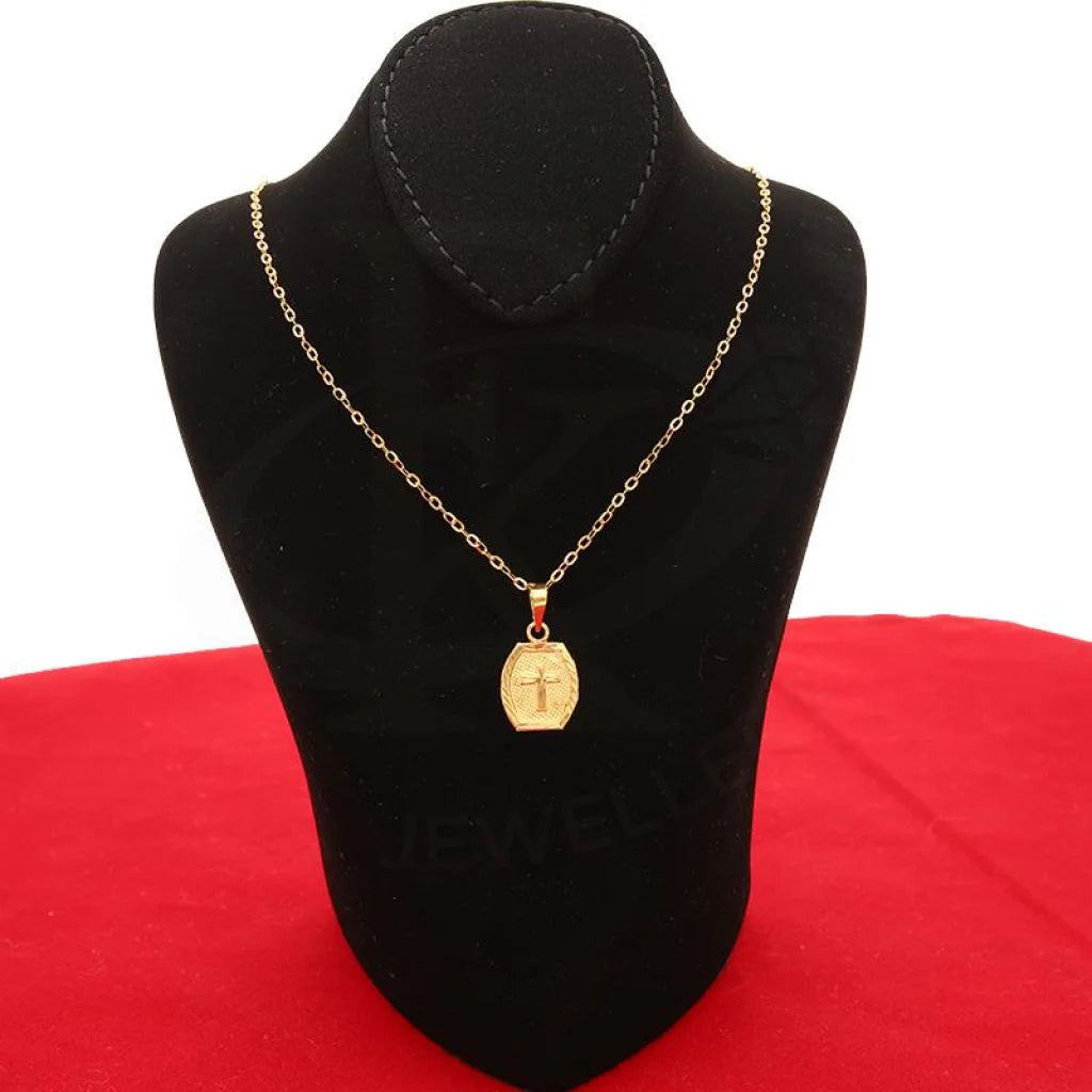 Gold Cross Necklace 18Kt - Fkjnkl1995 Necklaces