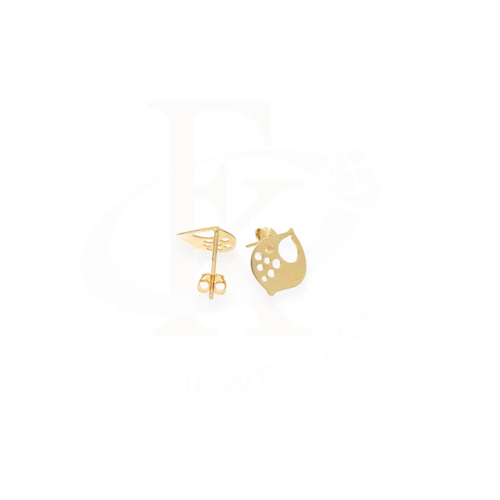 Gold Elegant Stud Earrings 18Kt - Fkjern18K7841