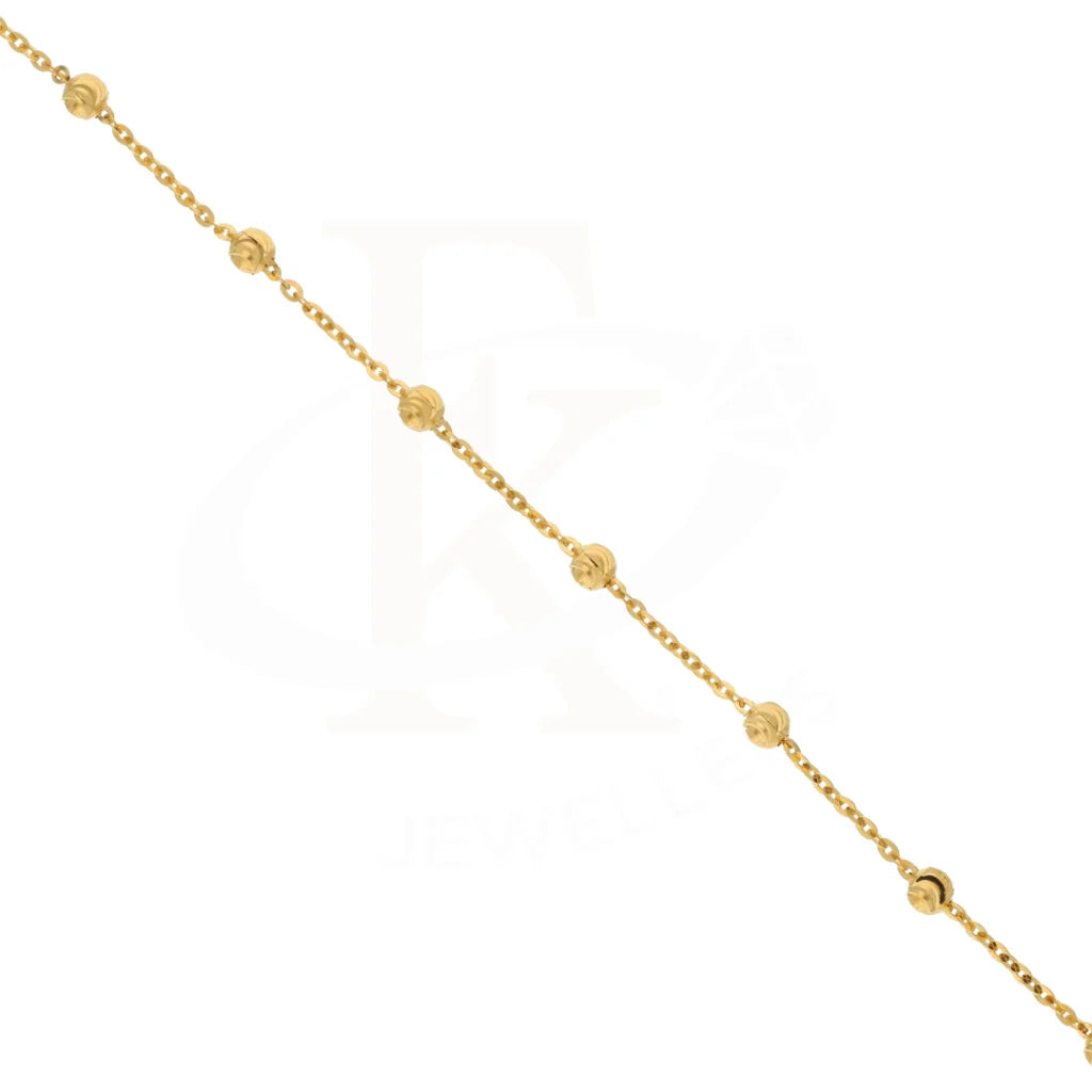 Gold Faceted Bead Bracelet 21Kt - Fkjbrl21Km8358 Bracelets