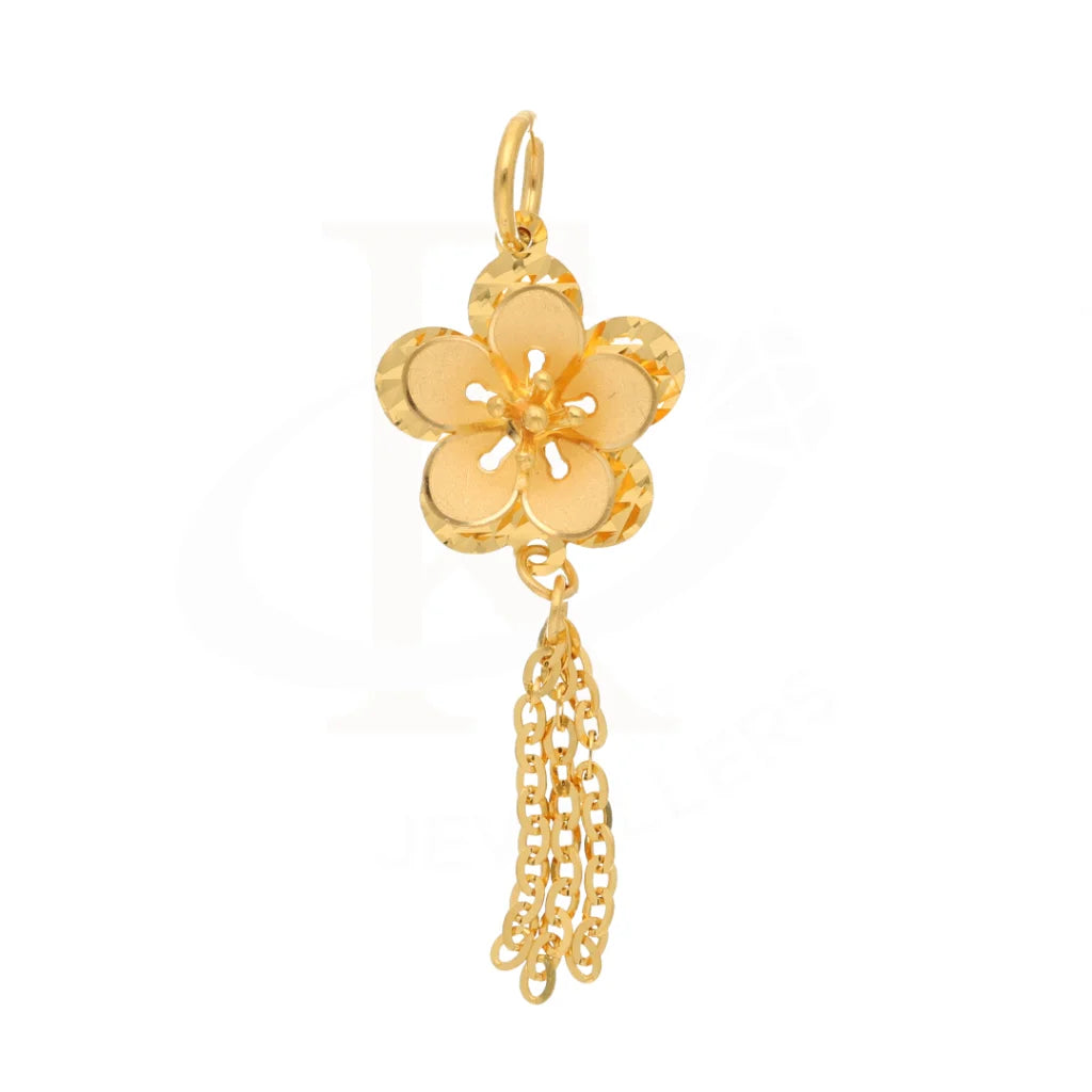 Gold Floral Style Pendant 21Kt - Fkjpnd21Km8432 Pendants