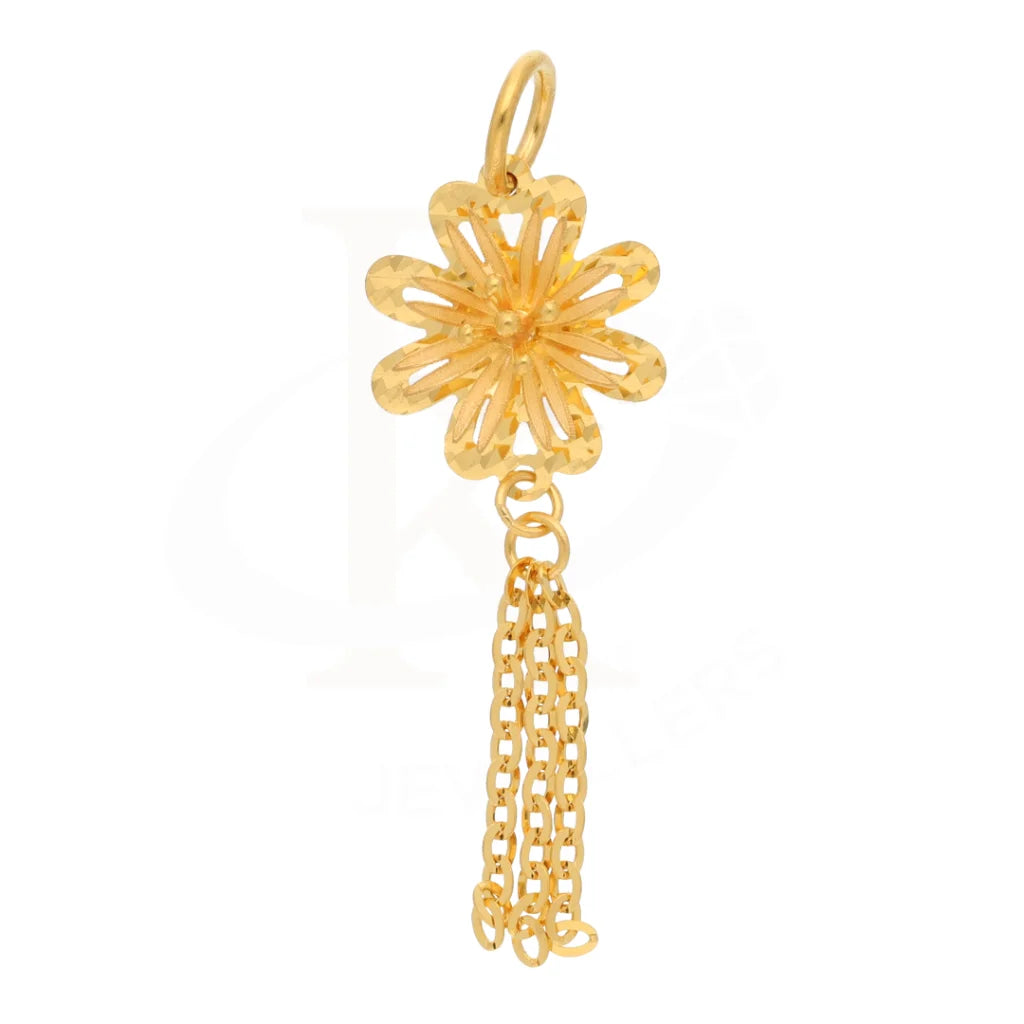 Gold Floral Style Pendant 21Kt - Fkjpnd21Km8434 Pendants