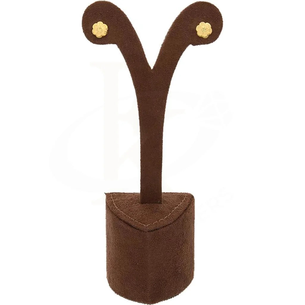 Gold Flower Stud Earrings 18Kt - Fkjern18K2585