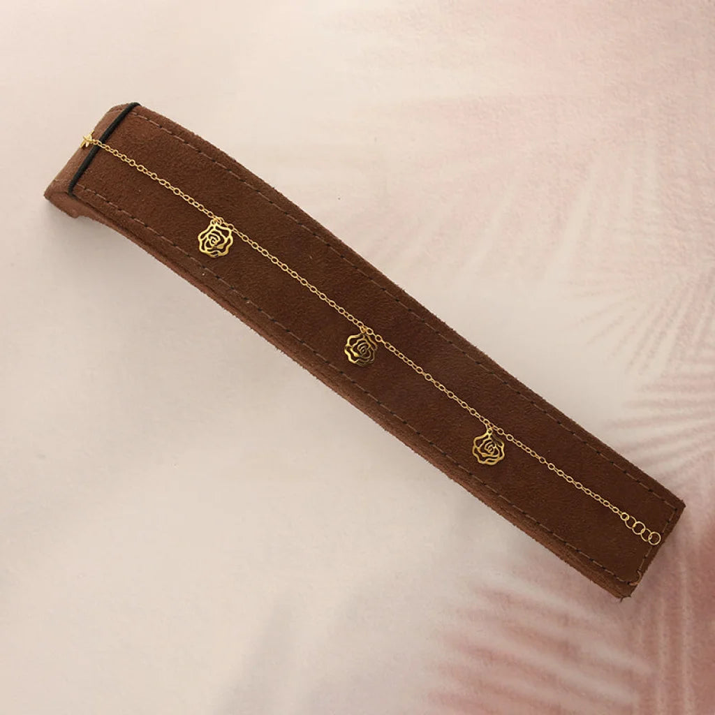 Gold Hanging Flowers Bracelet 21Kt - Fkjbrl21Km5021 Bracelets