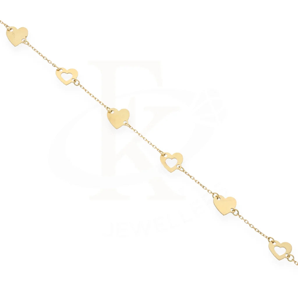 Gold Hanging Heart Anklet 18Kt - Fkjankl18K7854 Anklets