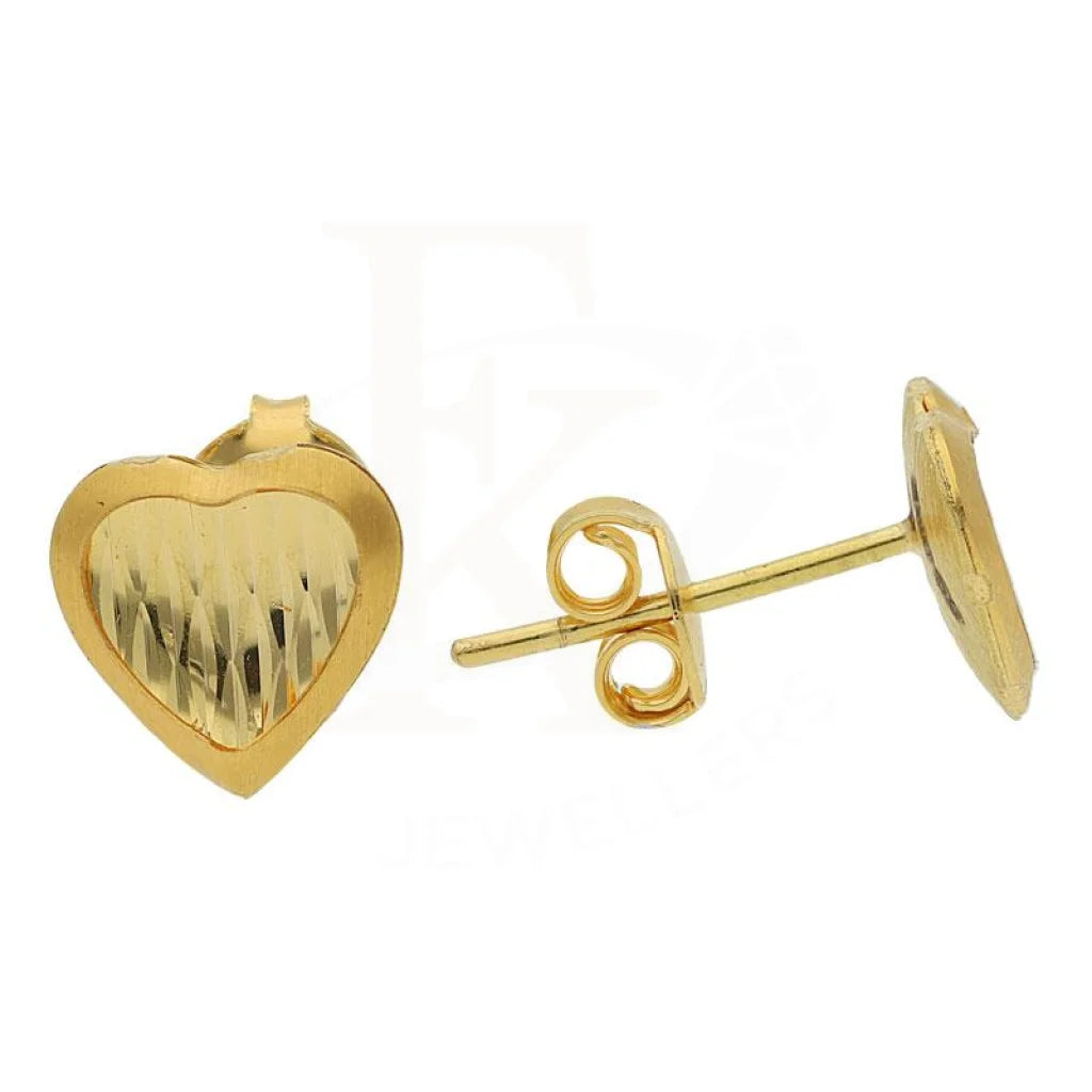 Gold Heart Pendant Set (Necklace And Earrings) 18Kt - Fkjnklst1713 Sets