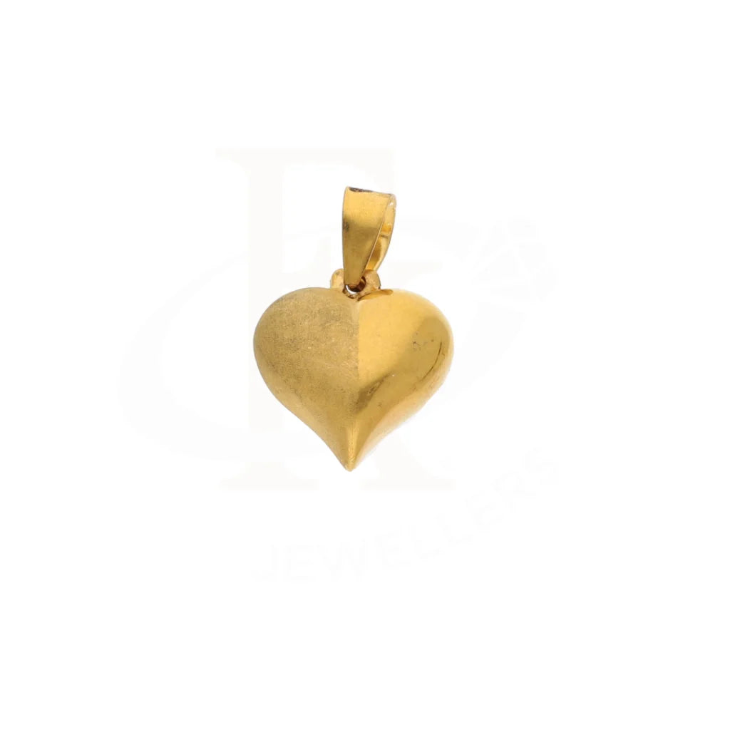 Gold Heart Shaped Pendant 21Kt - Fkjpnd21Km8526 Pendants
