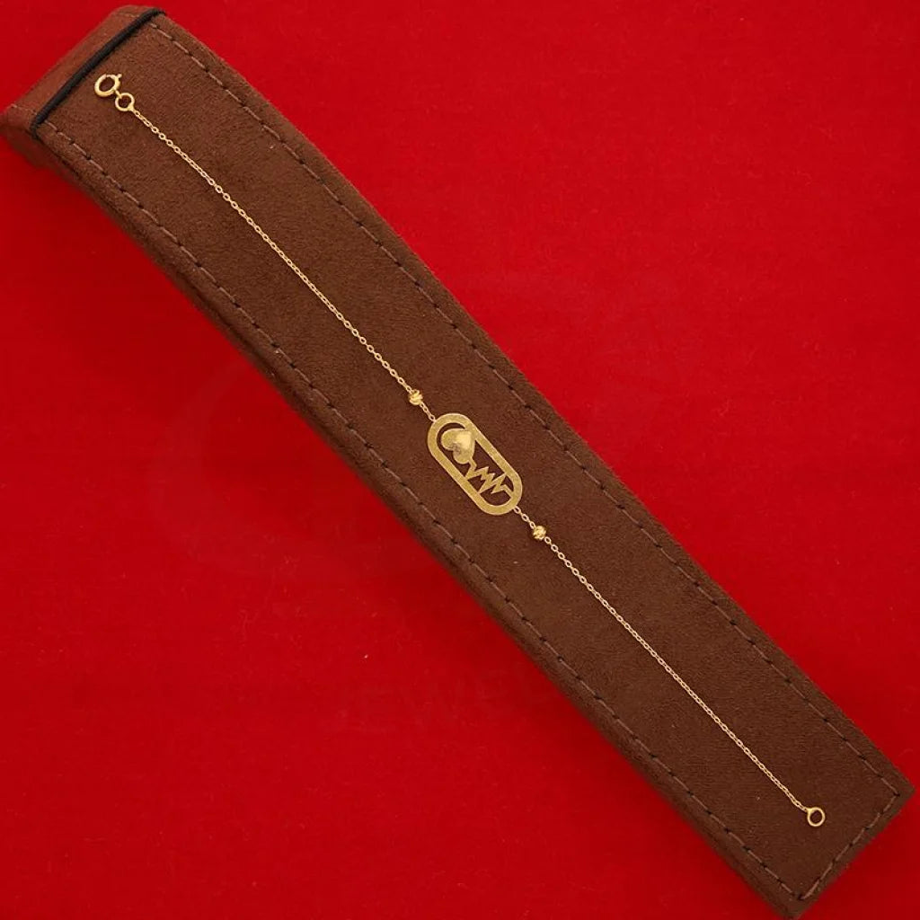 Gold Heartbeat Bracelet 21Kt - Fkjbrl21K2533 Bracelets