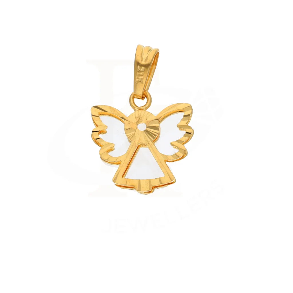 Gold Hollow Angel Shaped Pendant 21Kt - Fkjpnd21Km8529 Pendants