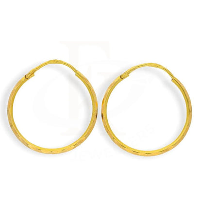 Gold Hoop Earrings 18Kt - Fkjern1413