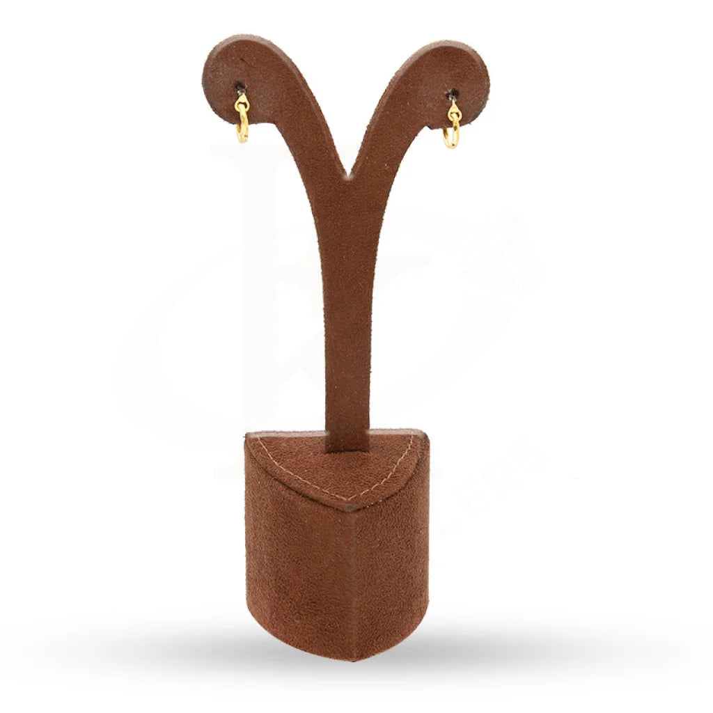 Gold Clip On Hoop Earrings 21Kt - Fkjern21Km5050