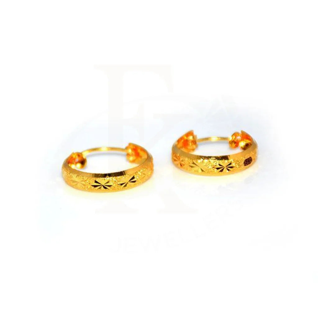 Gold Hoop Earrings 22Kt - Fkjern1425