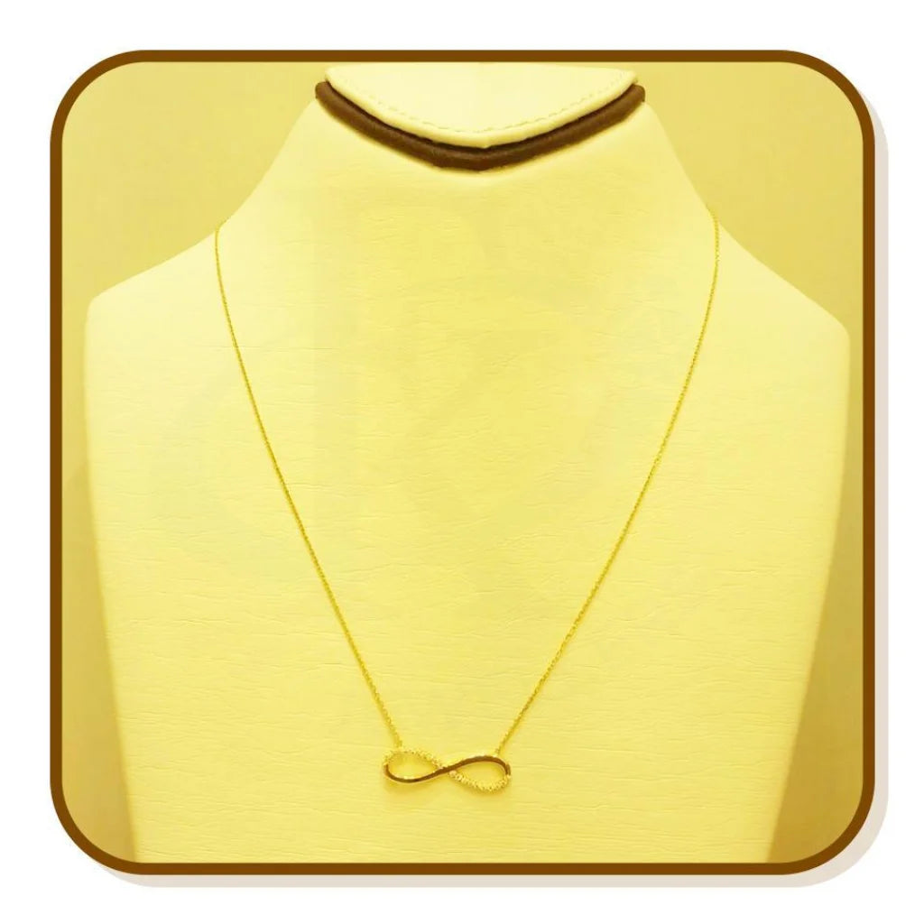 Gold Infinity Necklace (Chain With Pendant) 18Kt - Fkjnkl1190 Necklaces