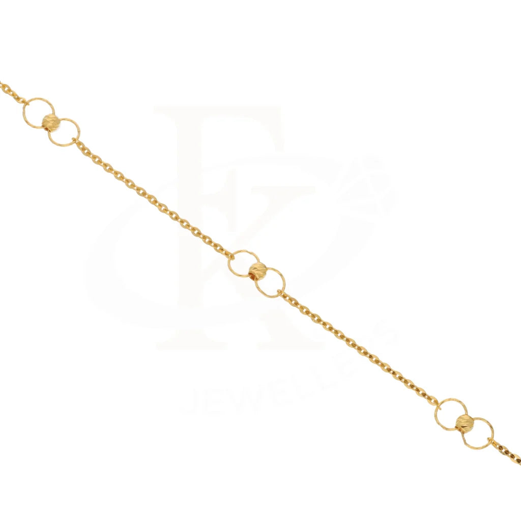 Gold Interlocking Ring Bracelet 21Kt - Fkjbrl21Km8635 Bracelets