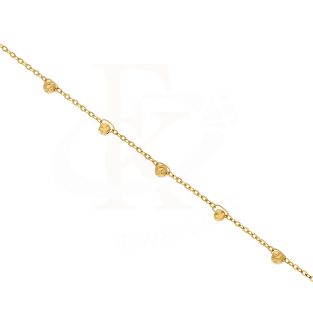Gold Mix Bead Station Bracelet 21Kt - Fkjbrl21Km8633 Bracelets