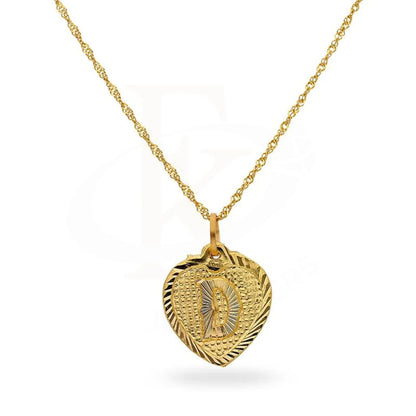 Gold Necklace (Chain With Alphabet Pendant) 22Kt - Fkjnkl1847 D Necklaces